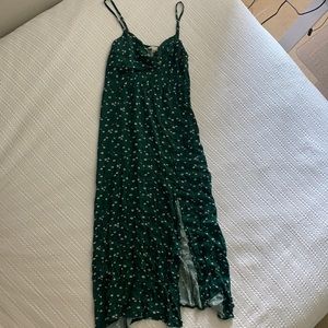 AE COWL NECK MIDI SLIP DRESS